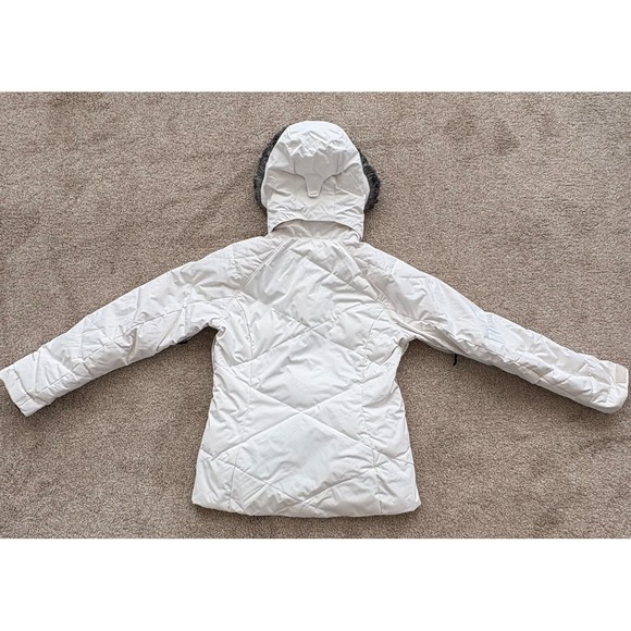 Columbia Omni-Heat Women Small Winter Jacket White Faux Fur Hood Omni Shield - Picture 14 of 16
